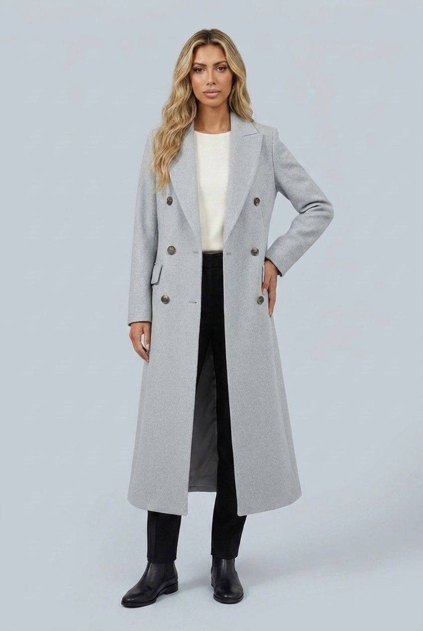 Manteau long croisé — Colette — Amielle Paris