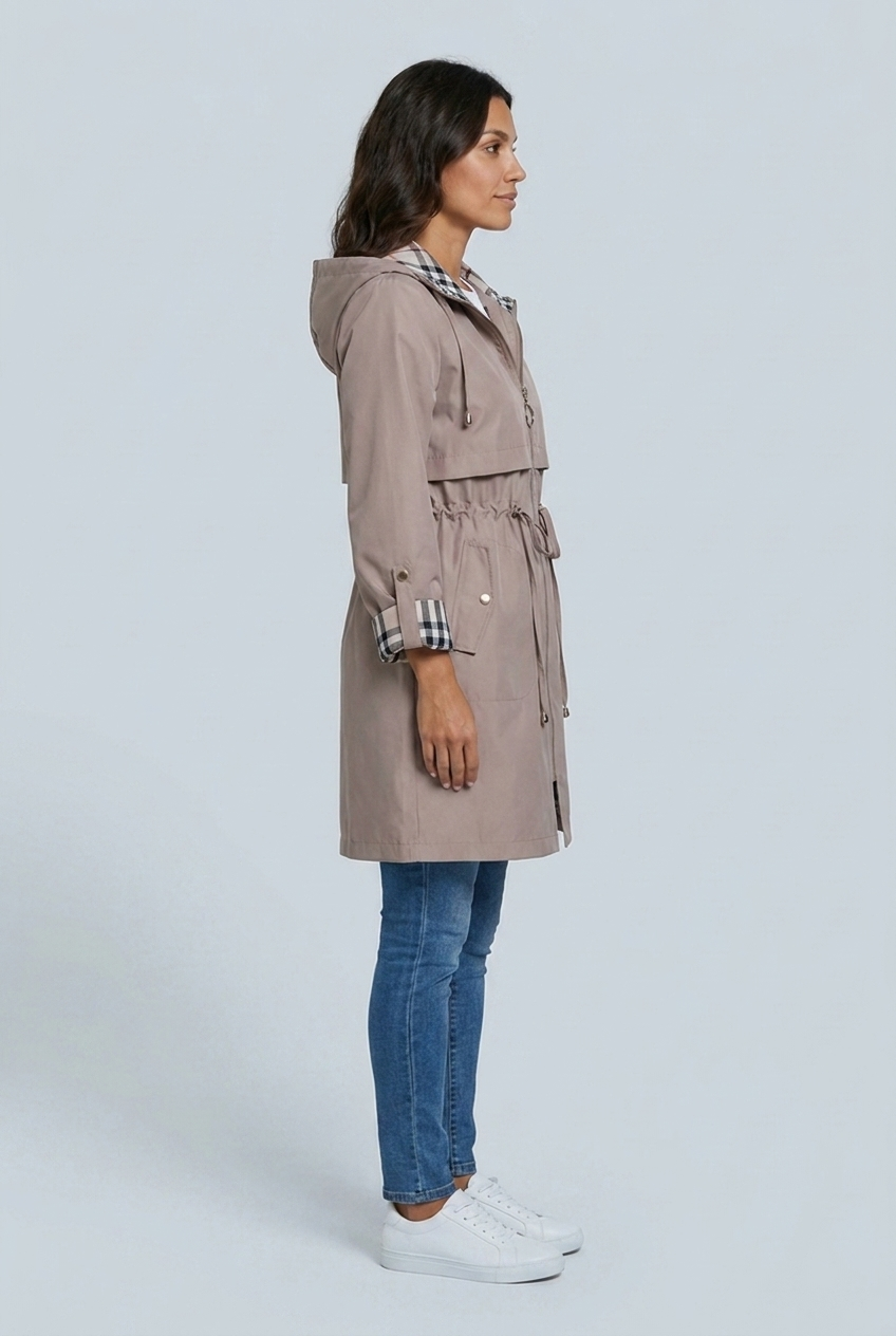 Parka mi-longue à capuche — Ambre — Amielle Paris