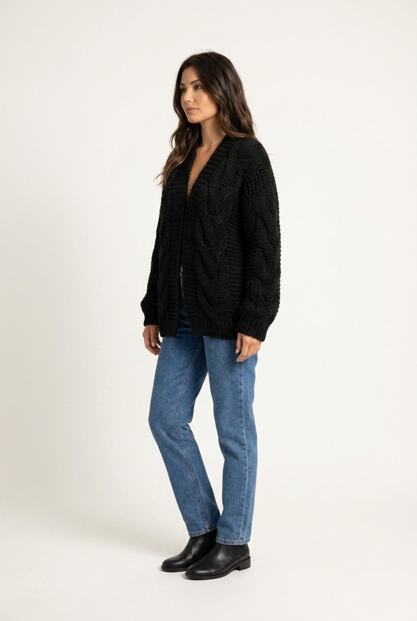 Cardigan en grosse maille Ambre — Amielle Paris