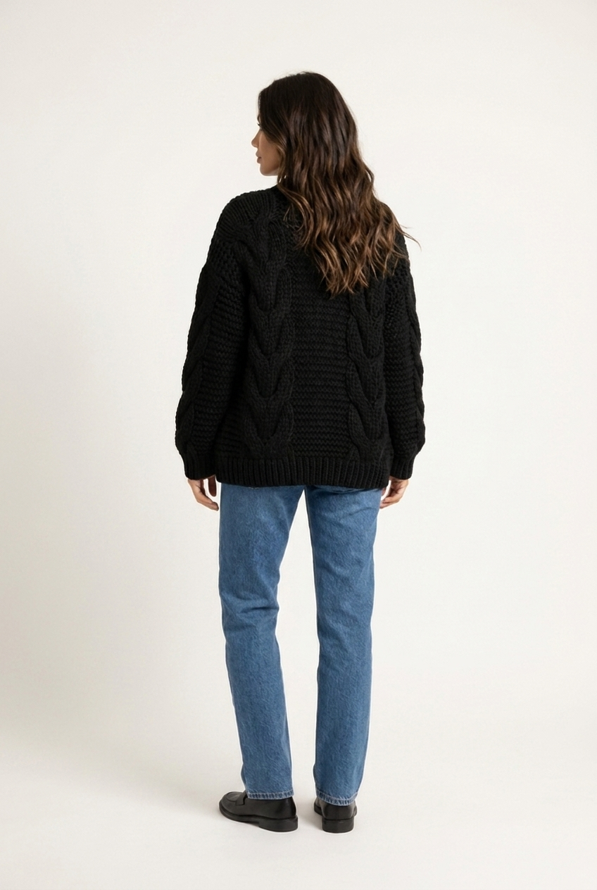 Cardigan en grosse maille Ambre — Amielle Paris