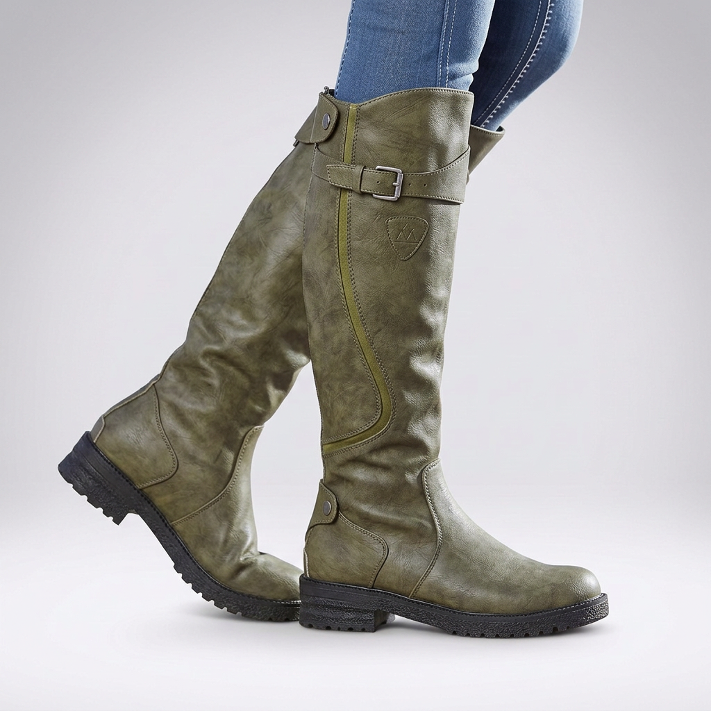 Bottes hautes à boucle ajustable — Amielle Paris