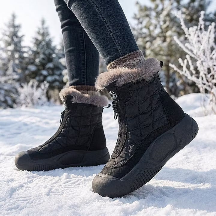 Ava — Bottes d’hiver rétro à doublure duveteuse — Amielle Paris
