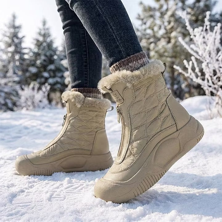 Ava — Bottes d’hiver rétro à doublure duveteuse — Amielle Paris