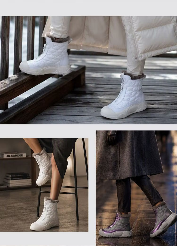 Ava — Bottes d’hiver rétro à doublure duveteuse — Amielle Paris