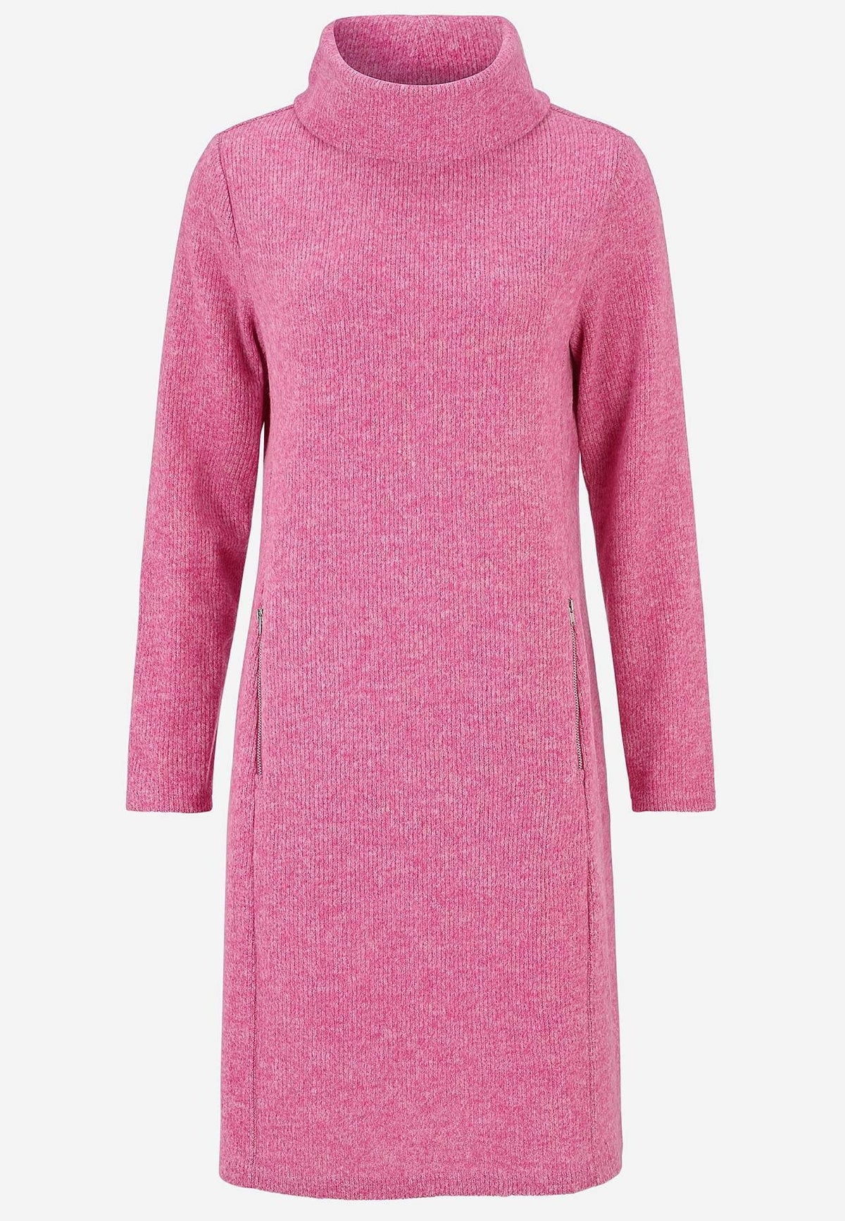 Marlena — Robe pull à col roulé et détails zippés — Amielle Paris