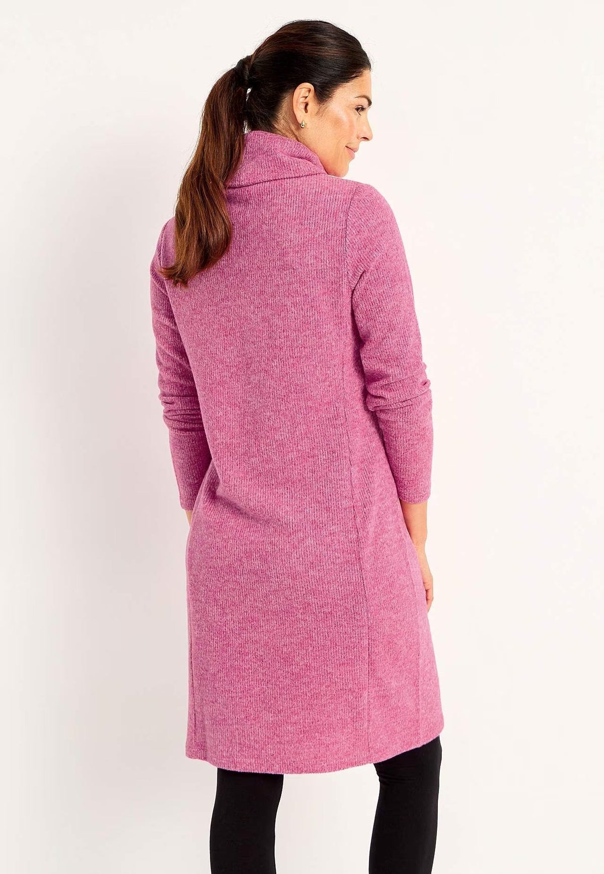 Marlena — Robe pull à col roulé et détails zippés — Amielle Paris