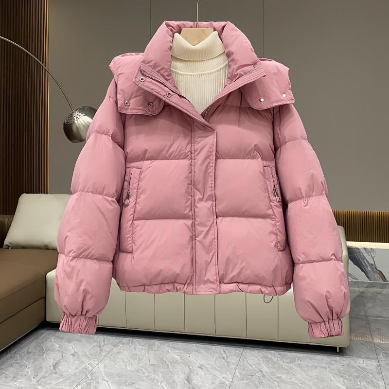 Doudoune à capuche et col haut zippé — Amielle Paris