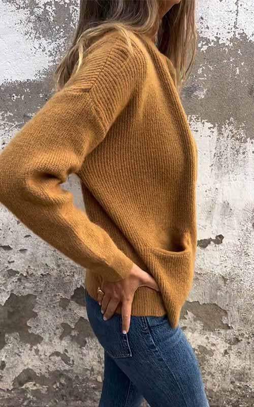 Gilet côtelé zippé à col montant — Amielle Paris