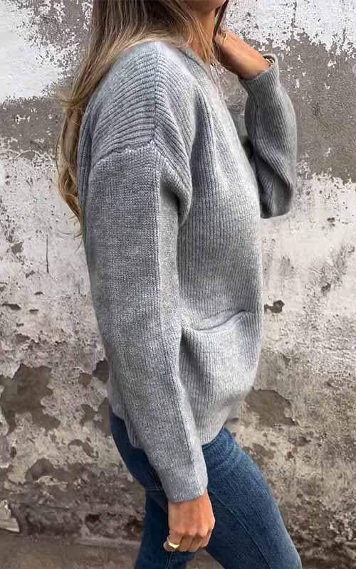 Gilet côtelé zippé à col montant — Amielle Paris