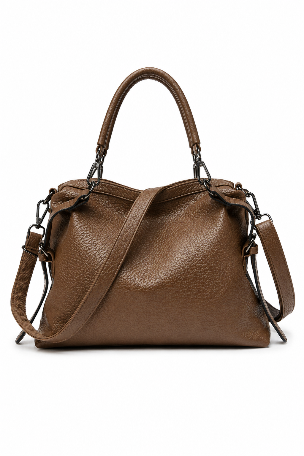 Kyle — Sac grainé à bandoulière amovible — Amielle Paris