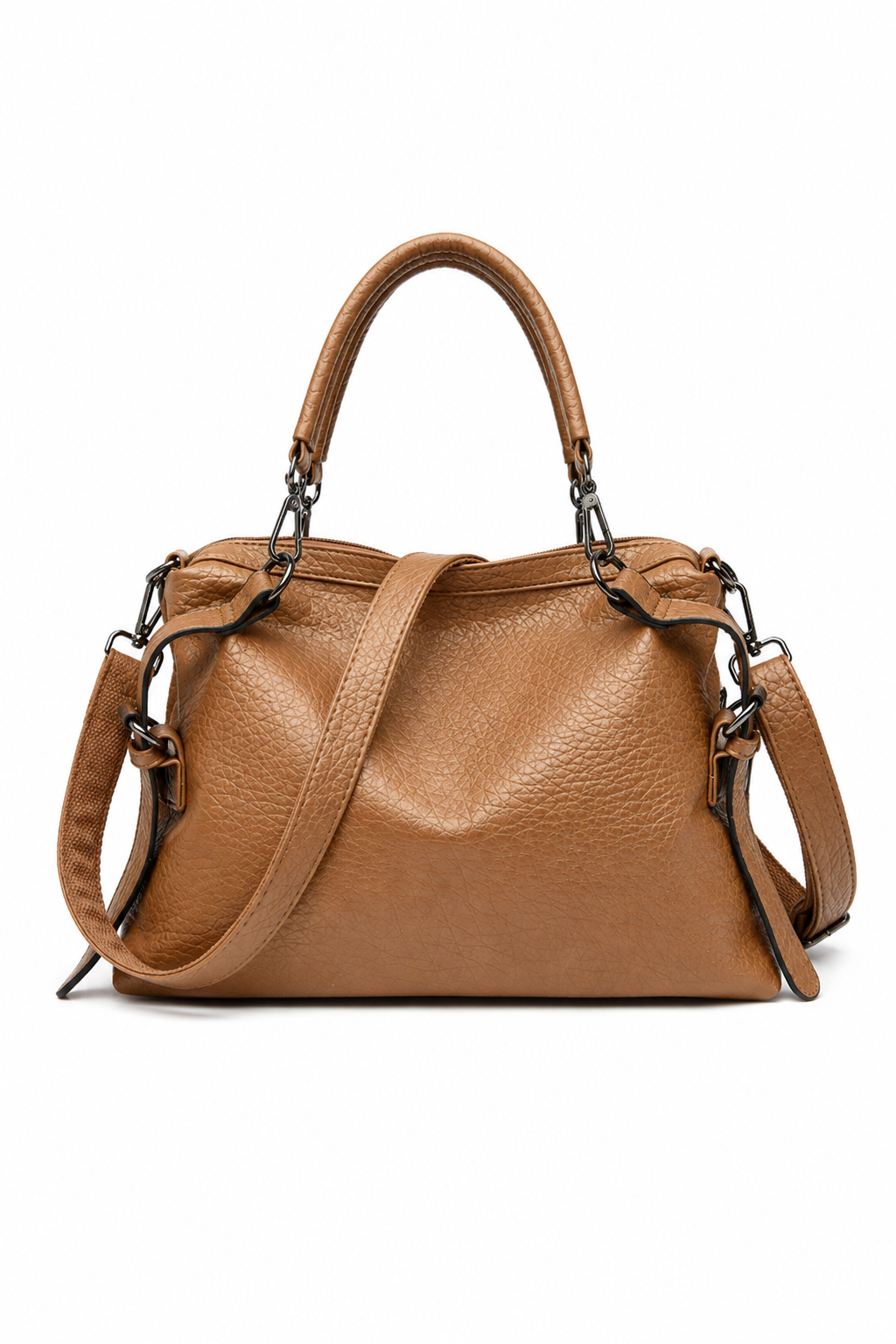 Kyle — Sac grainé à bandoulière amovible — Amielle Paris