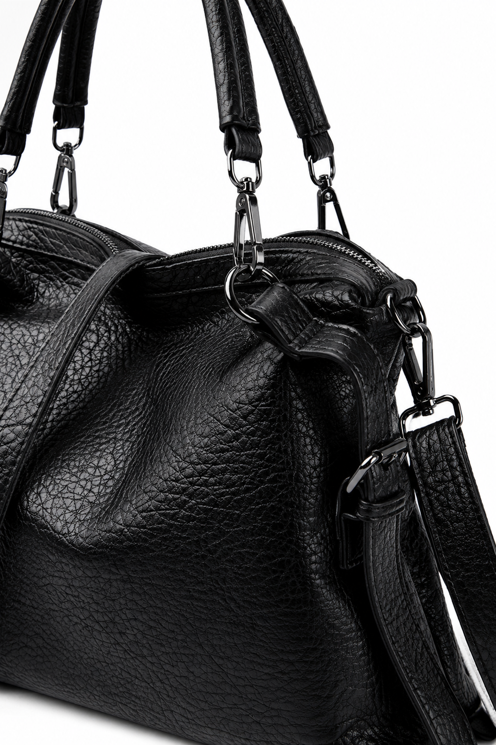 Kyle — Sac grainé à bandoulière amovible — Amielle Paris