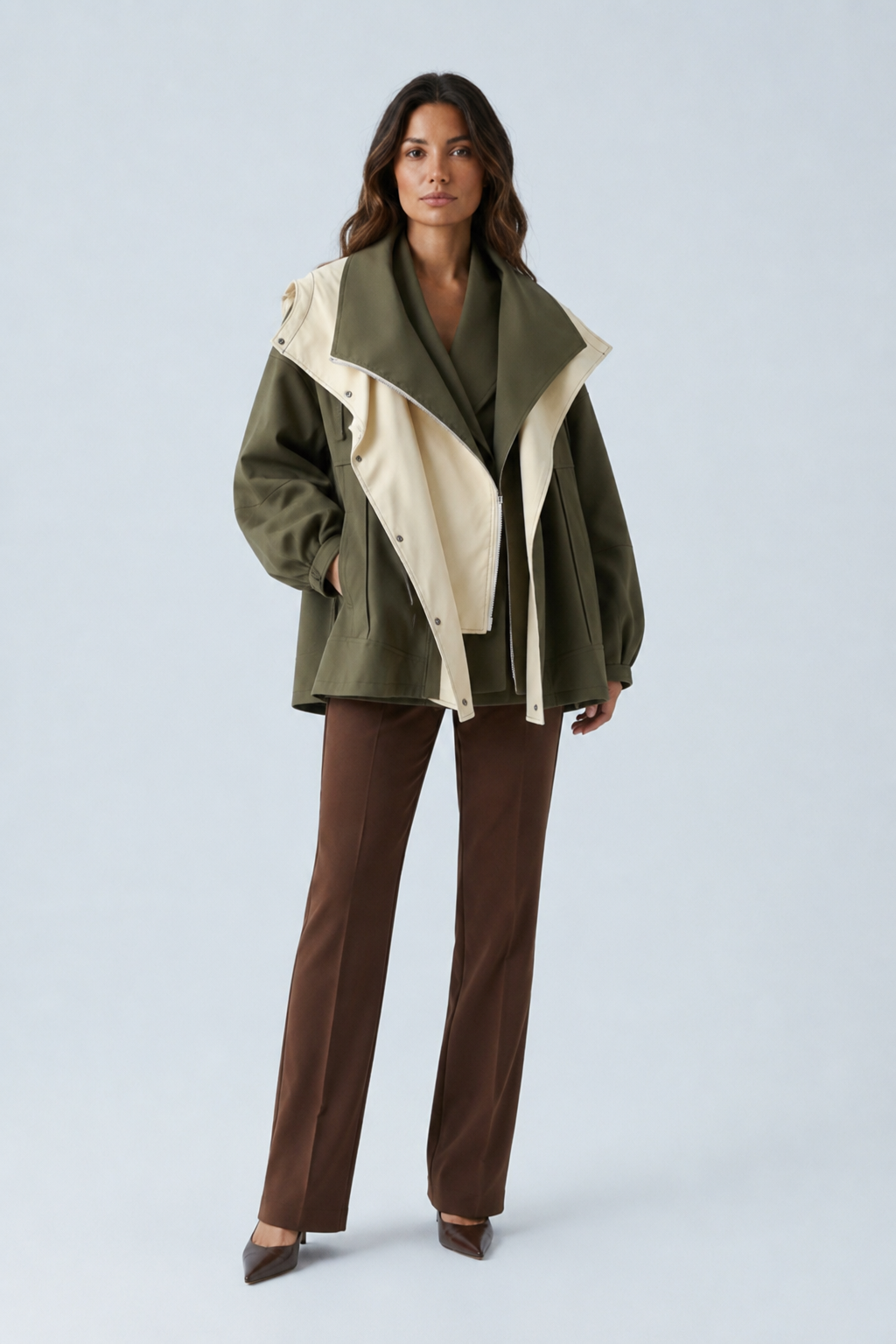 Maisy — Veste ample à grand col châle — Amielle Paris