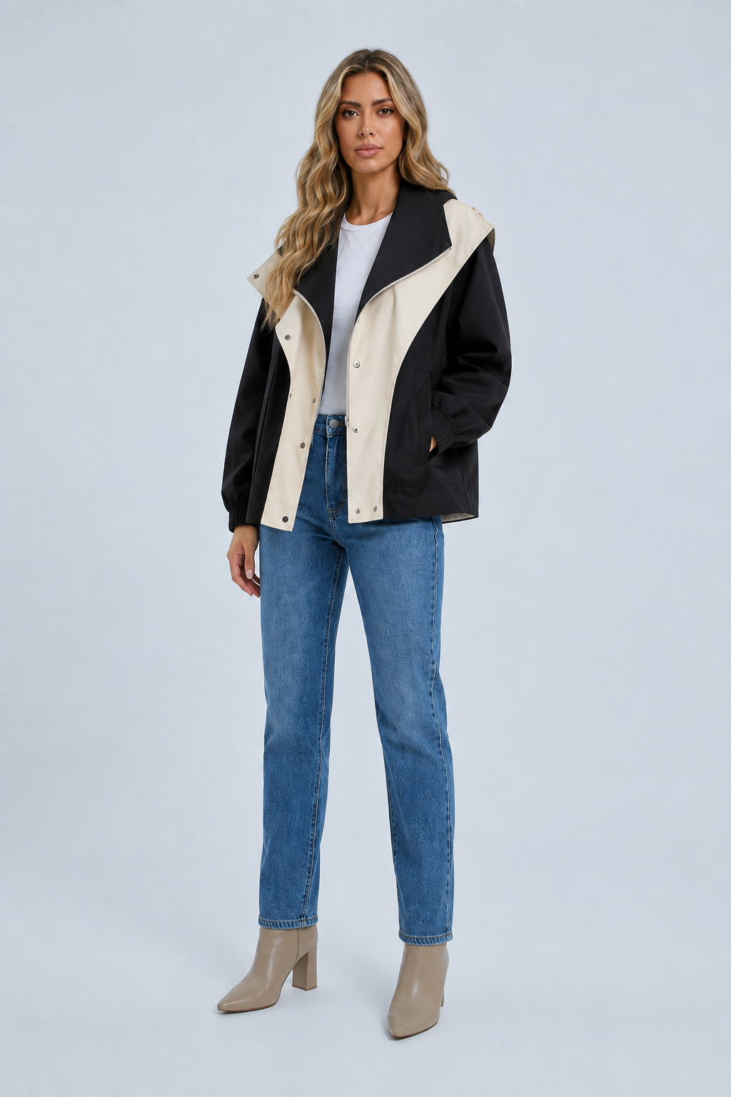 Maisy — Veste ample à grand col châle — Amielle Paris