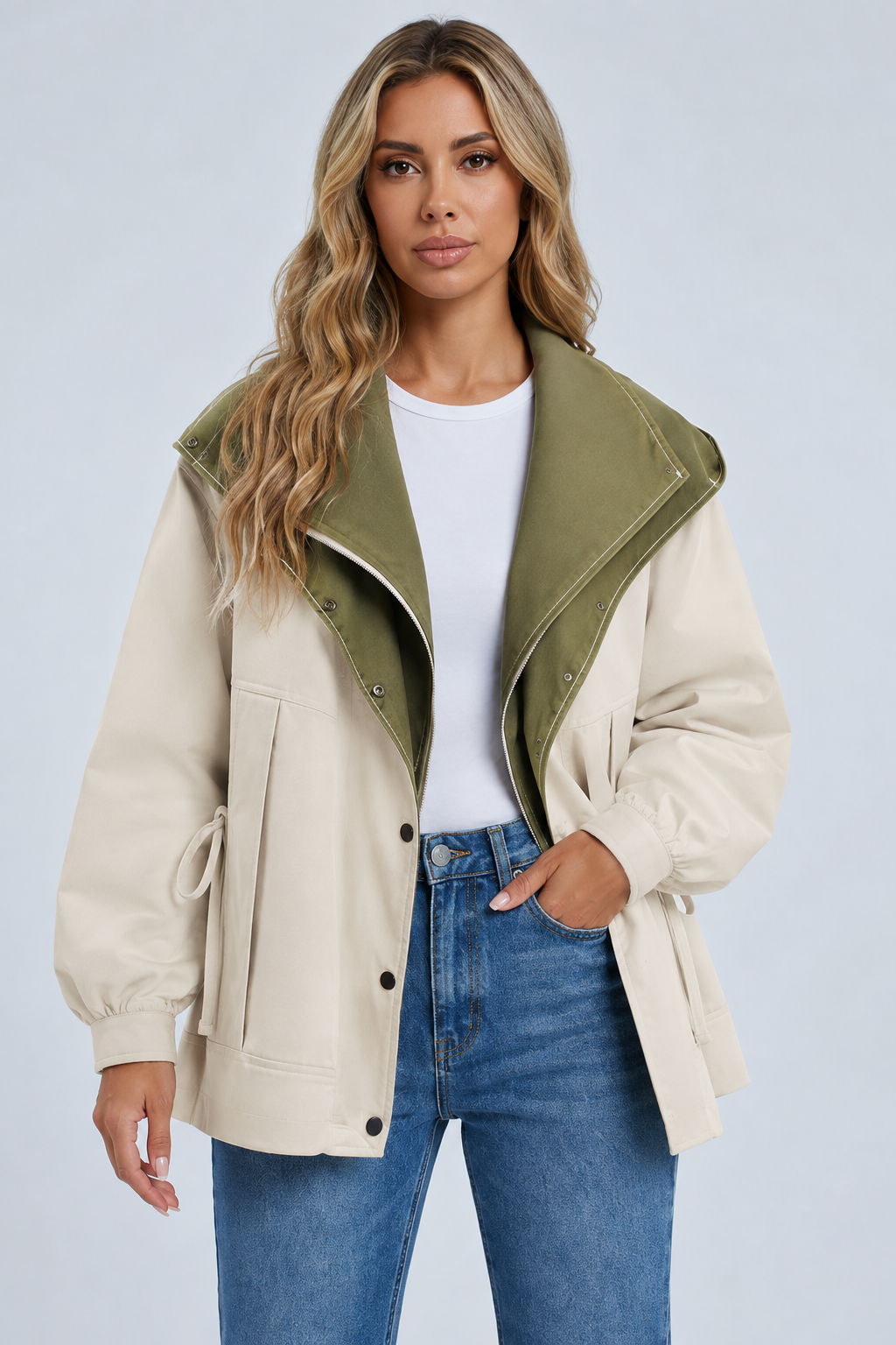 Maisy — Veste ample à grand col châle — Amielle Paris