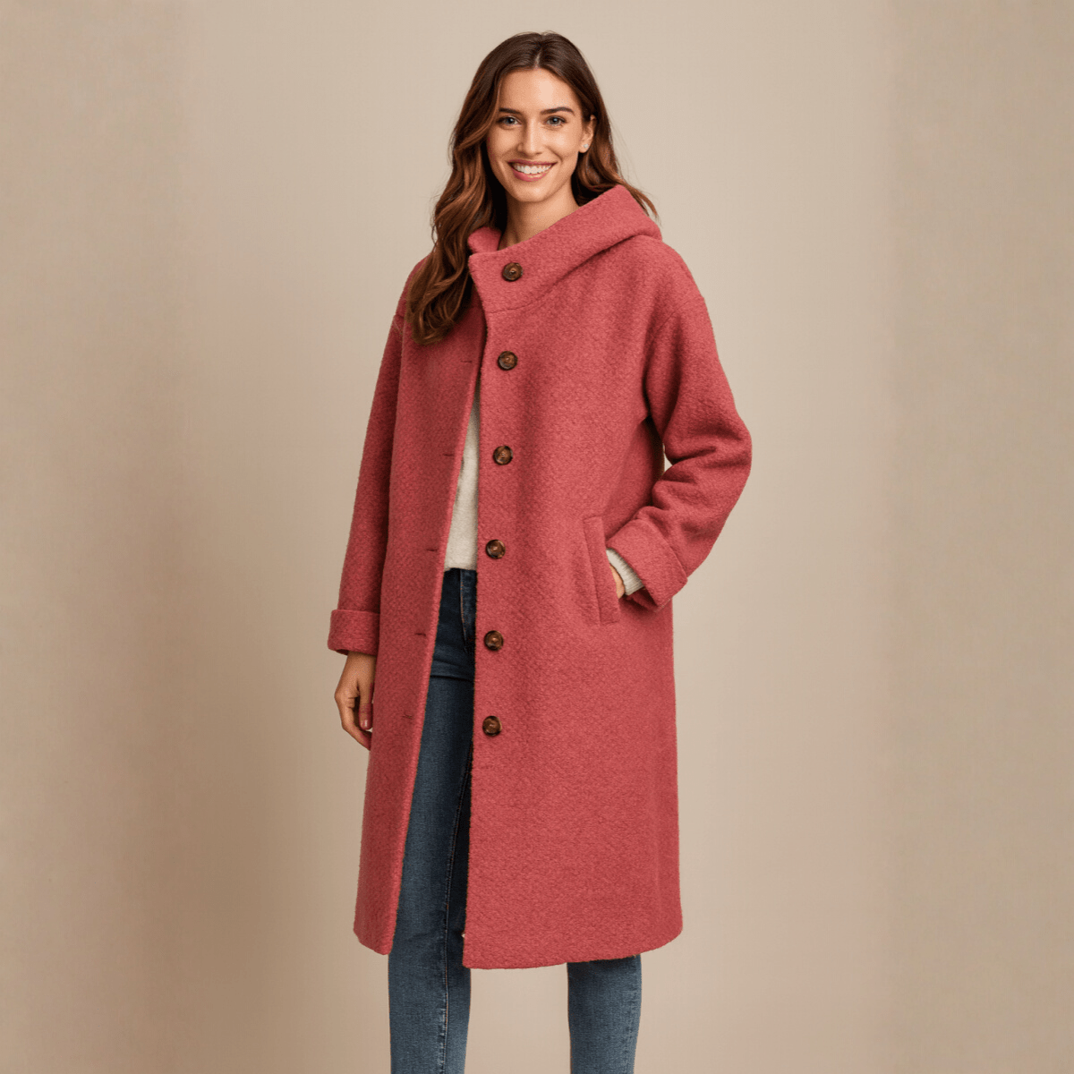 Felicity — Manteau mi-long boutonné — Amielle Paris