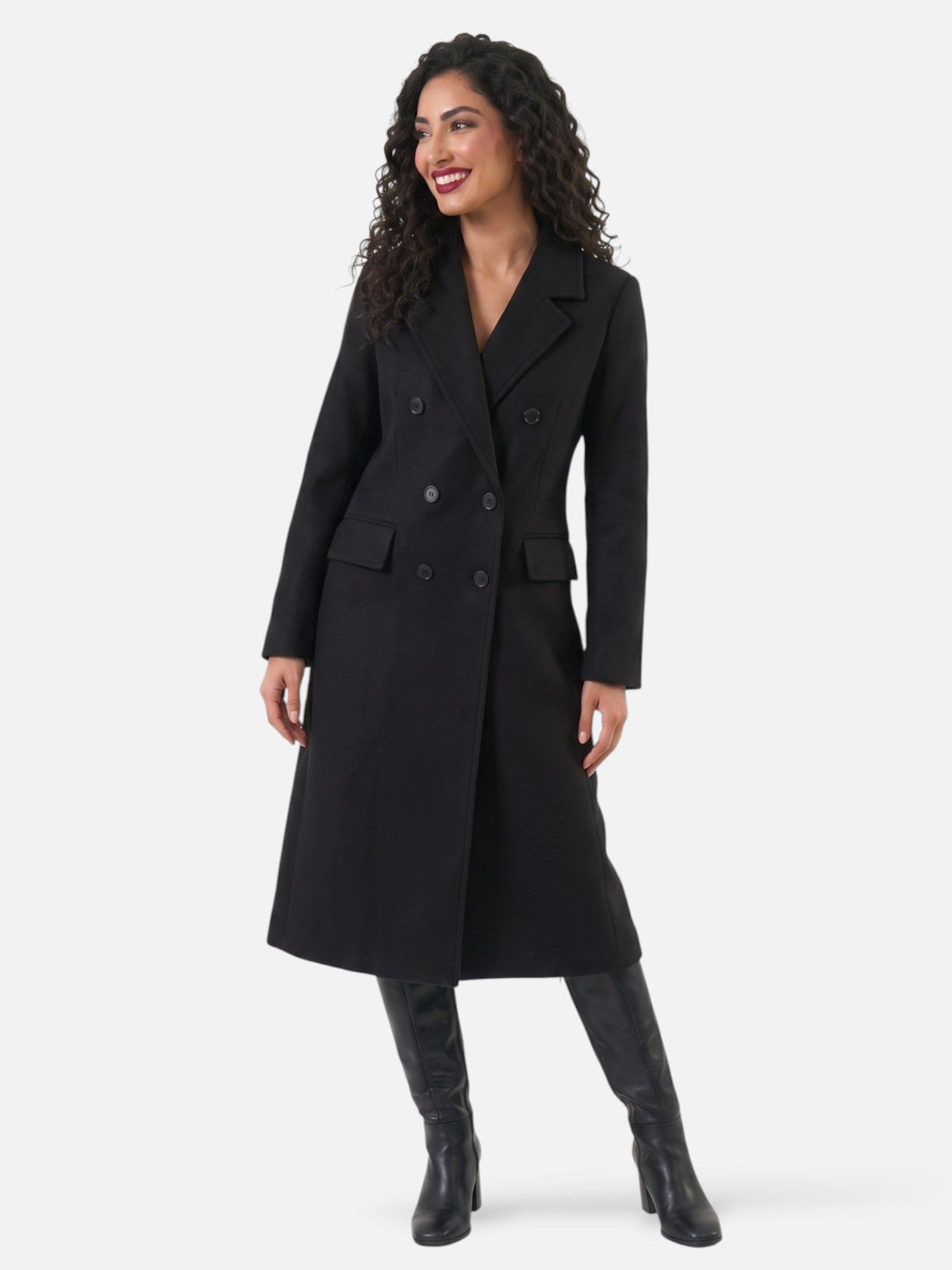 Manteau cintré à double boutonnage — Amielle Paris