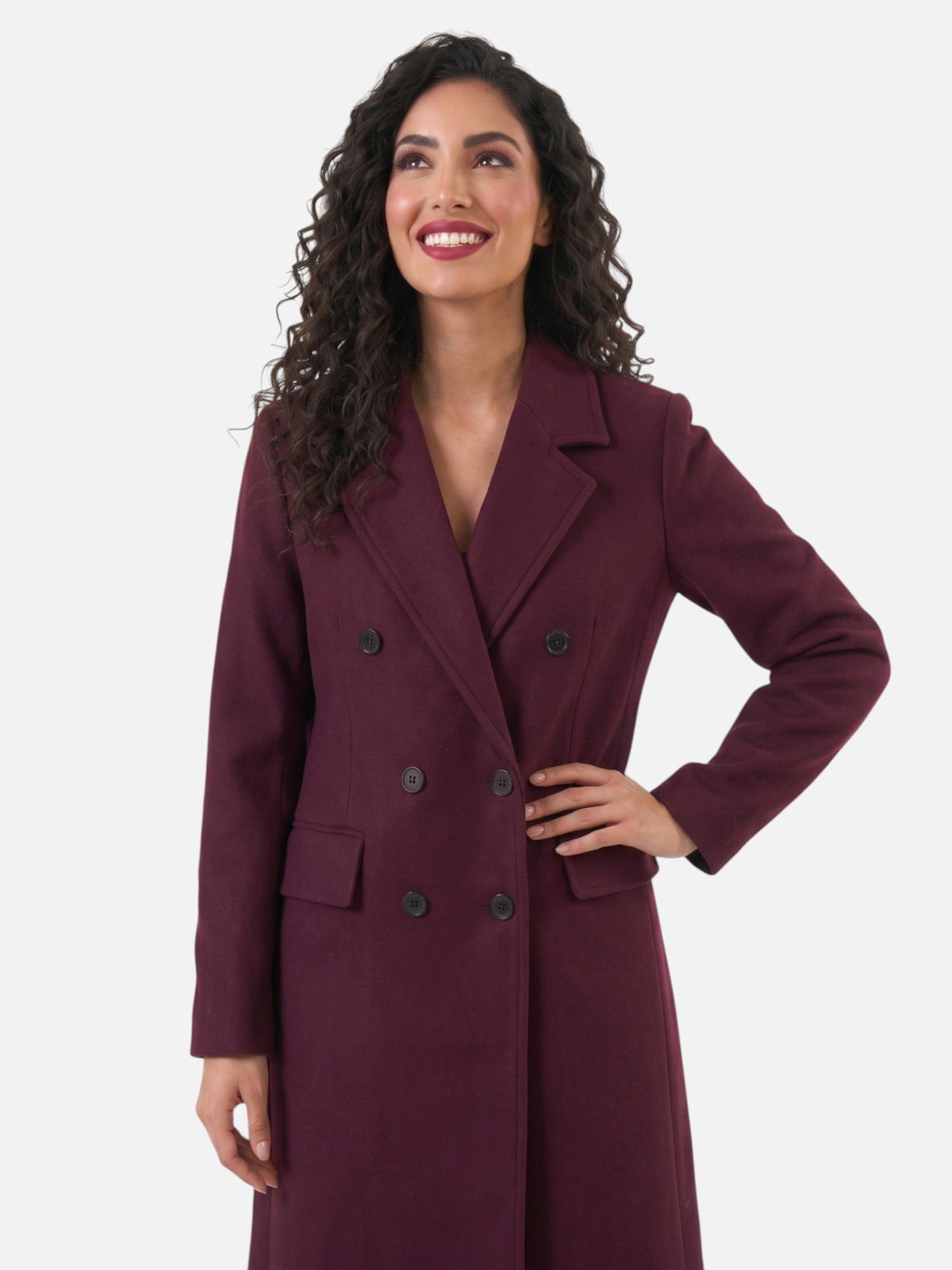 Manteau cintré à double boutonnage — Amielle Paris