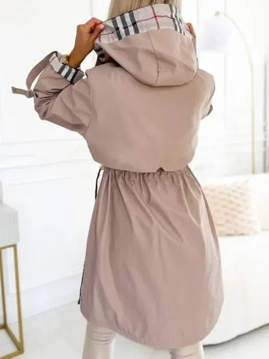 Amelia — Manteau zippé à capuche — Amielle Paris