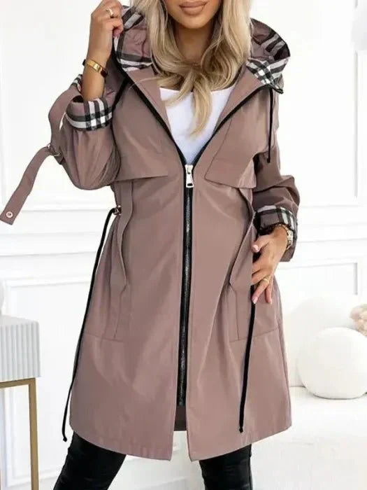 Amelia — Manteau zippé à capuche — Amielle Paris