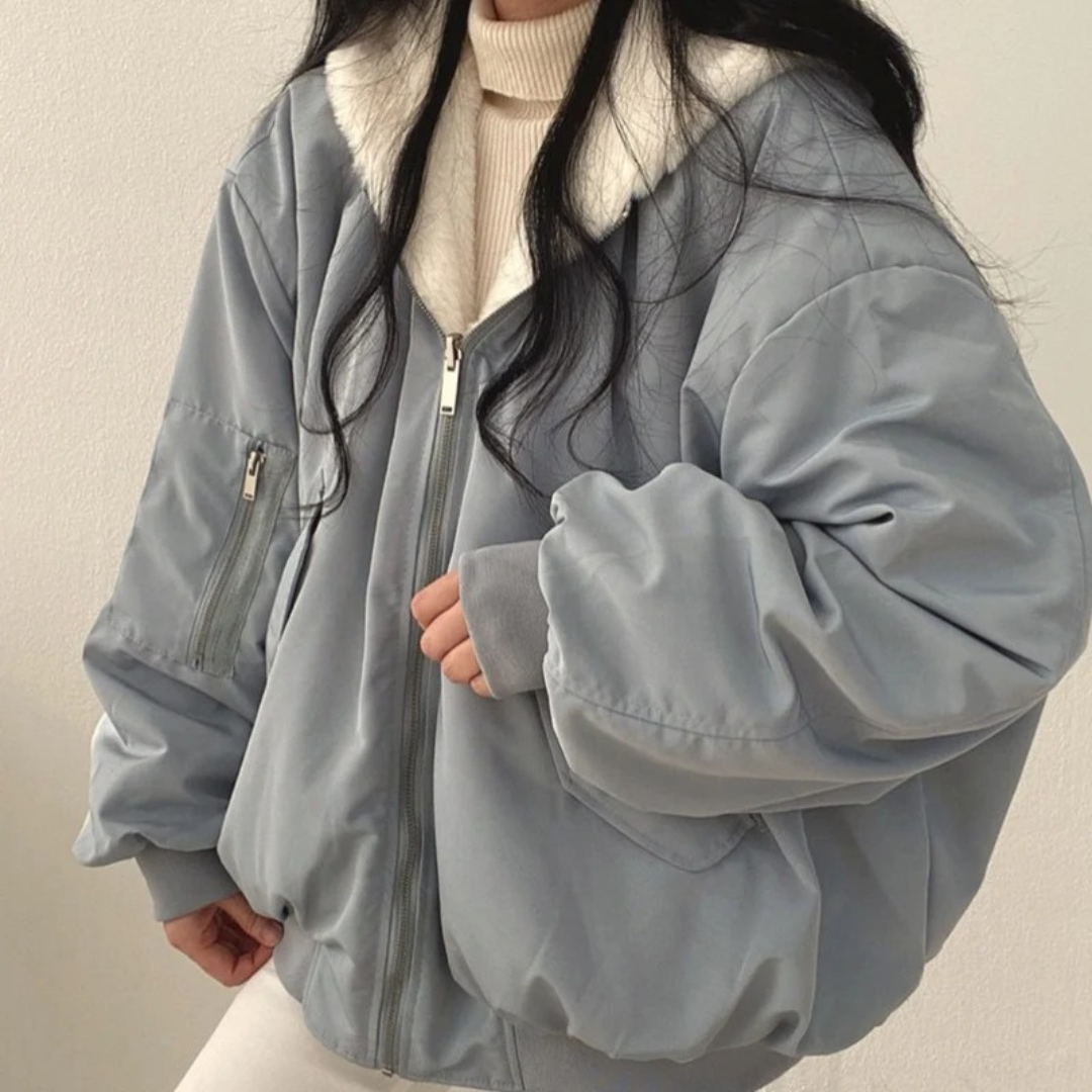 Liana — Blouson bomber décontracté à capuche — Amielle Paris