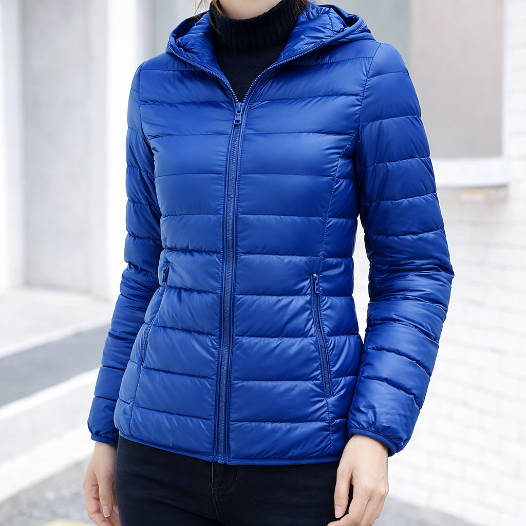 Doudoune légère à capuche et fermeture zippée — Amielle Paris