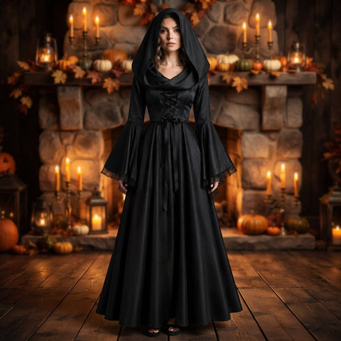 Wicked Hollow — Robe de sorcière à capuche