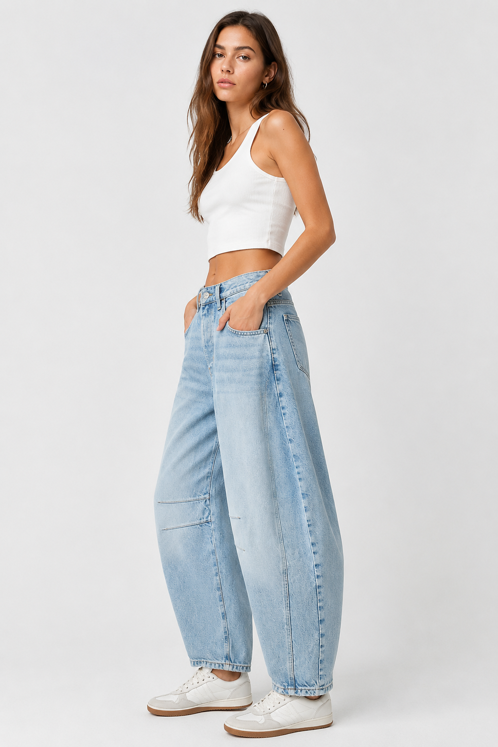 Jean ballon taille haute — Brenna — Amielle Paris