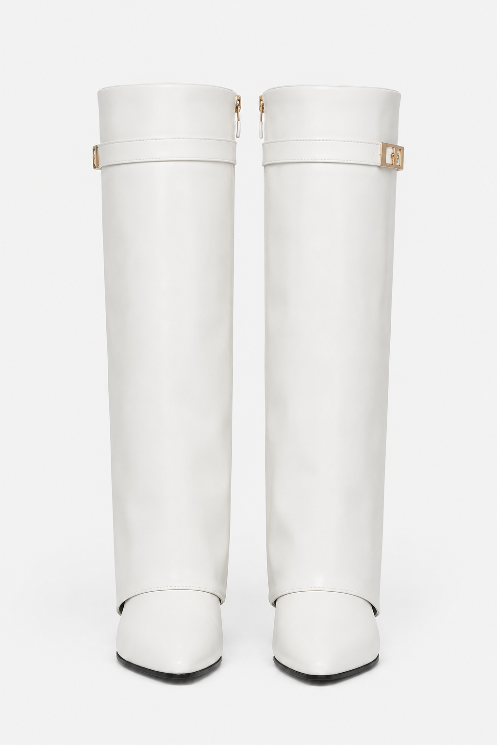 Bottes hautes compensées à rabat Marion — Amielle Paris