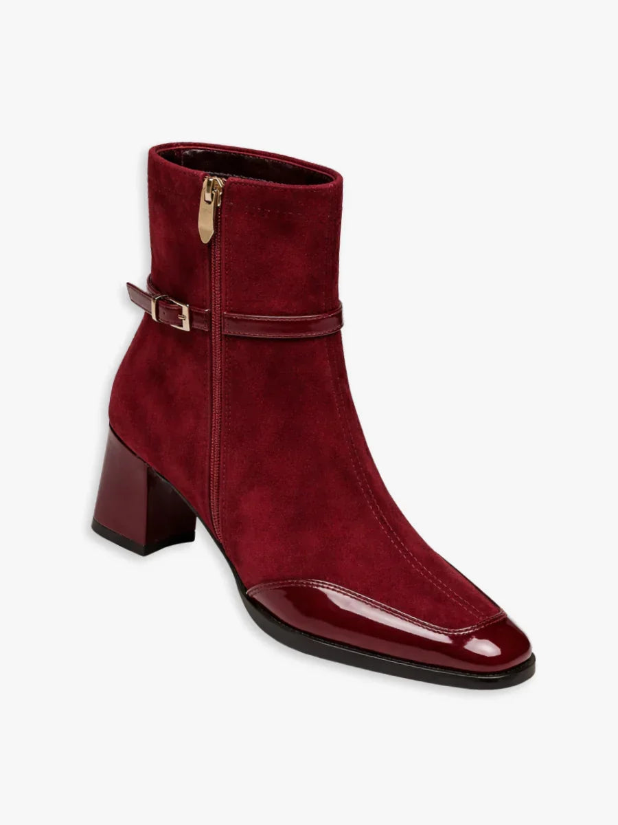 Bottines à bout verni et boucle — Amielle Paris