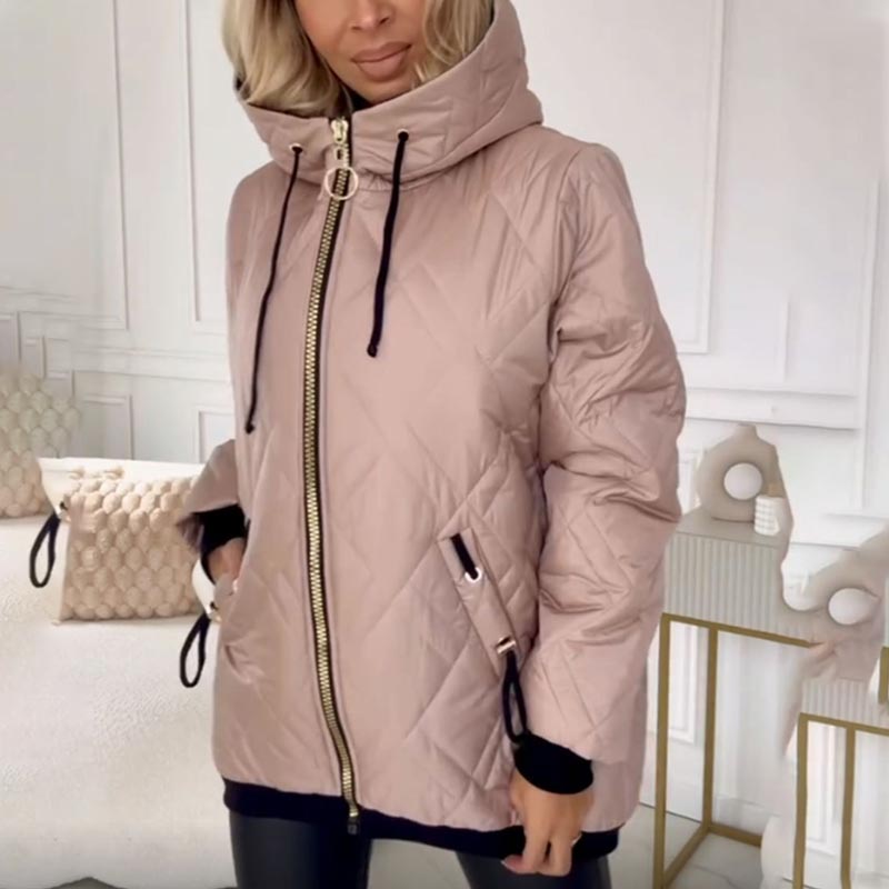 Madelynn — Doudoune à capuche et poches zippées — Amielle Paris