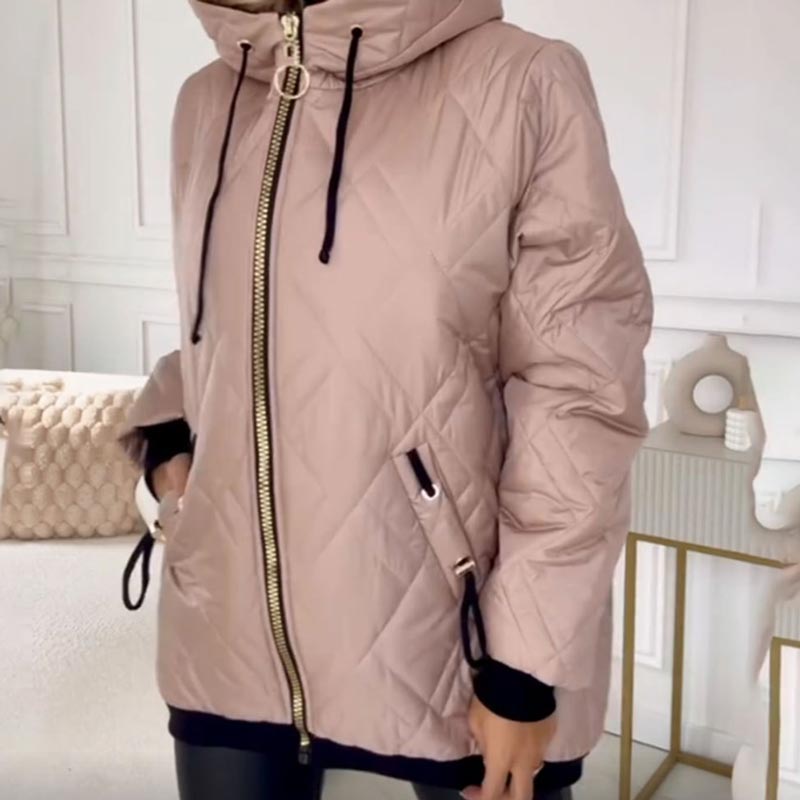 Madelynn — Doudoune à capuche et poches zippées — Amielle Paris