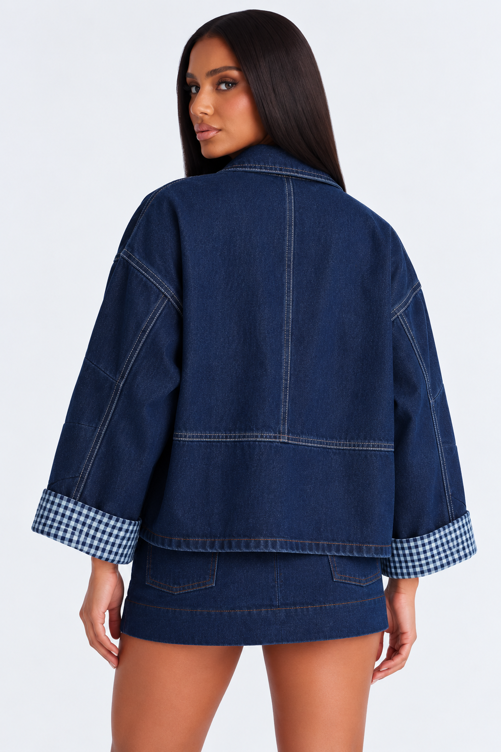 Veste en jean matelassée à coupe ample — Amielle Paris