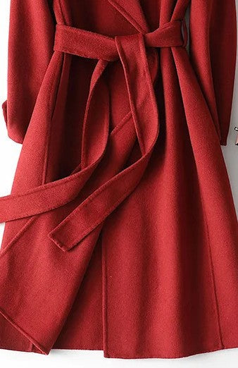 Manteau portefeuille à revers et ceinture — Amielle Paris