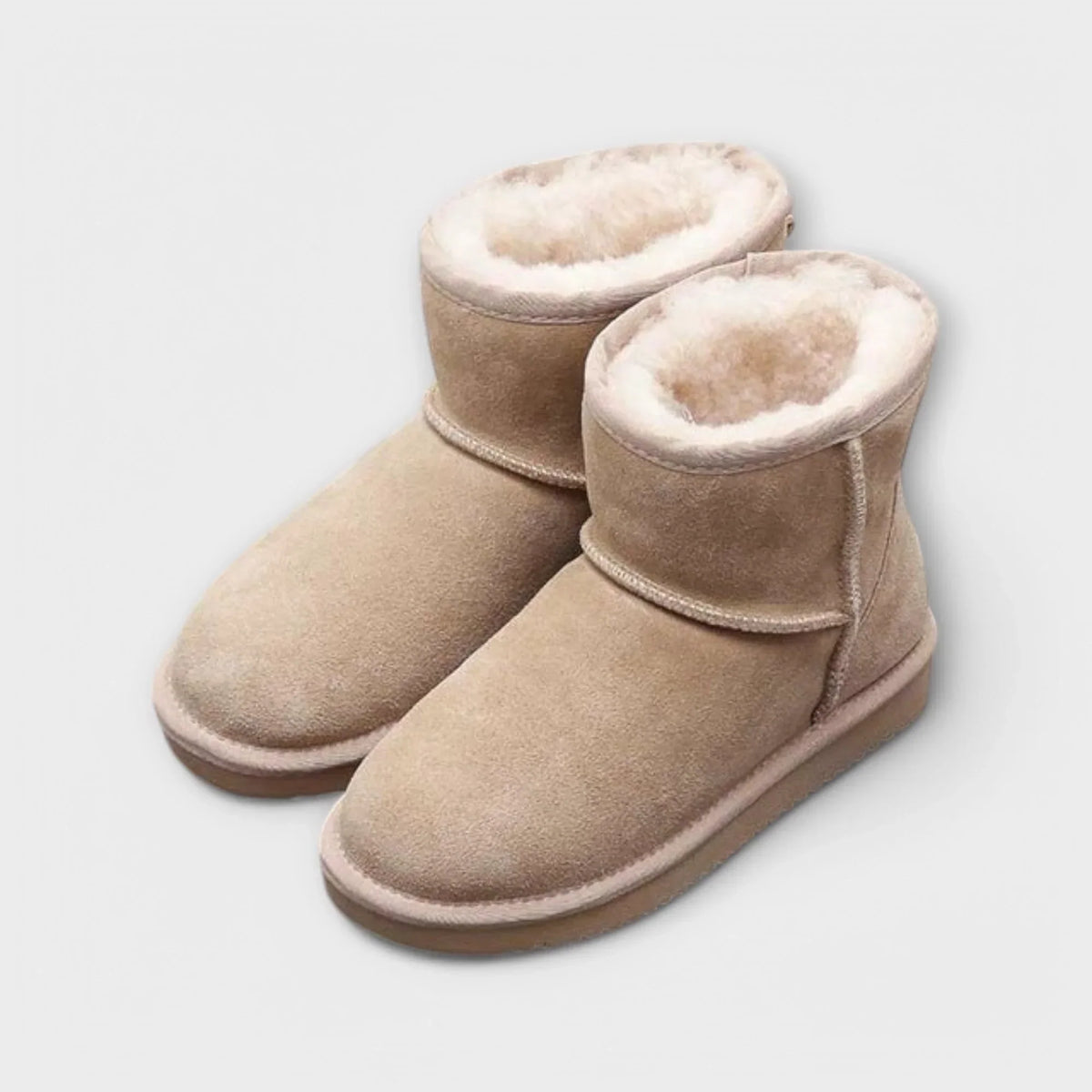 Bottines courtes aspect daim doublées en polaire — Amielle Paris