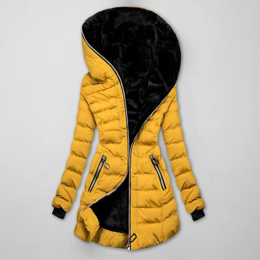 Parka matelassée à capuche doublée en polaire — Amielle Paris