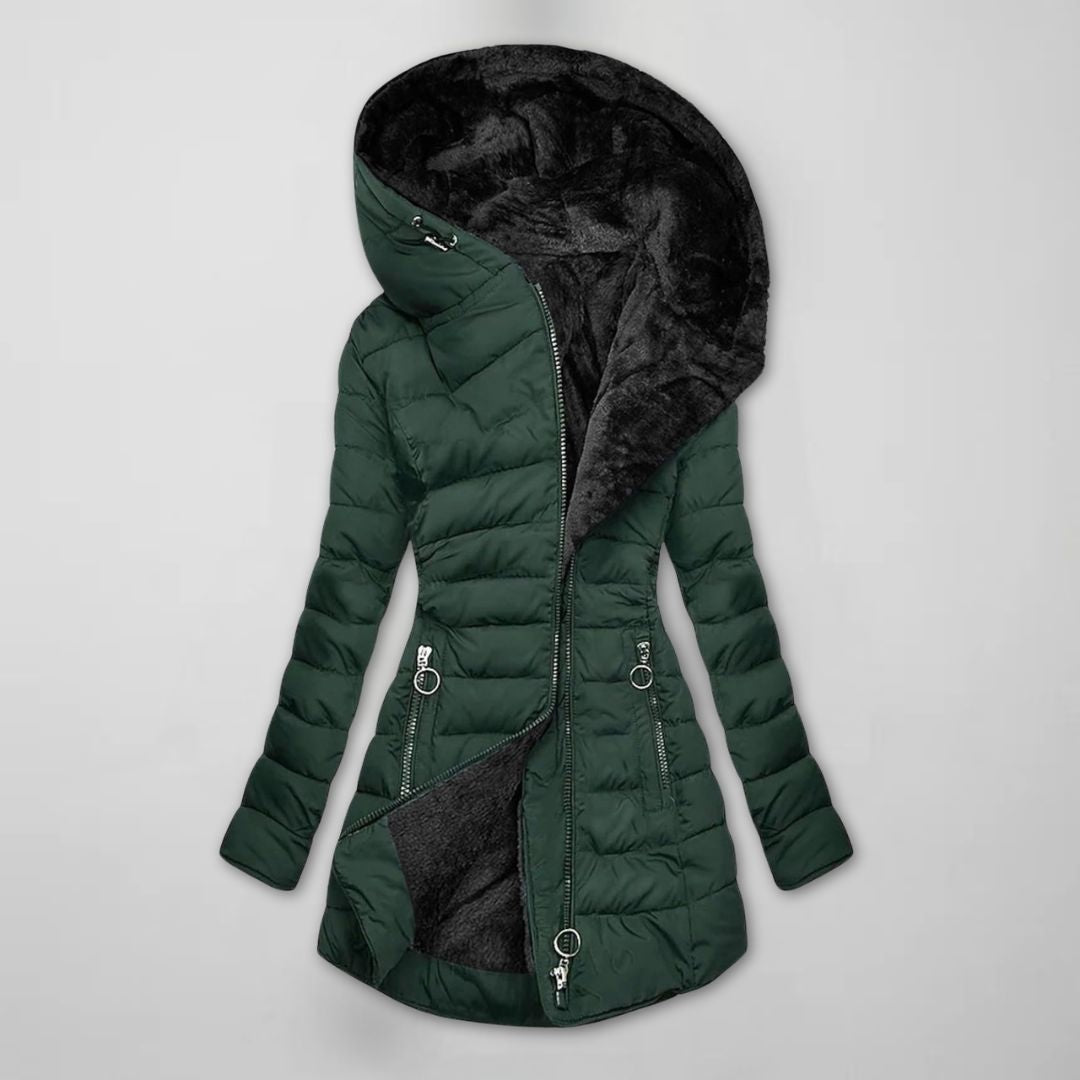 Parka matelassée à capuche doublée en polaire — Amielle Paris