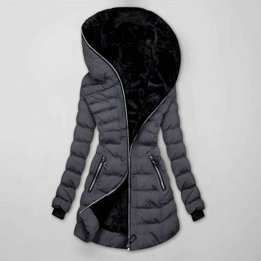 Parka matelassée à capuche doublée en polaire — Amielle Paris