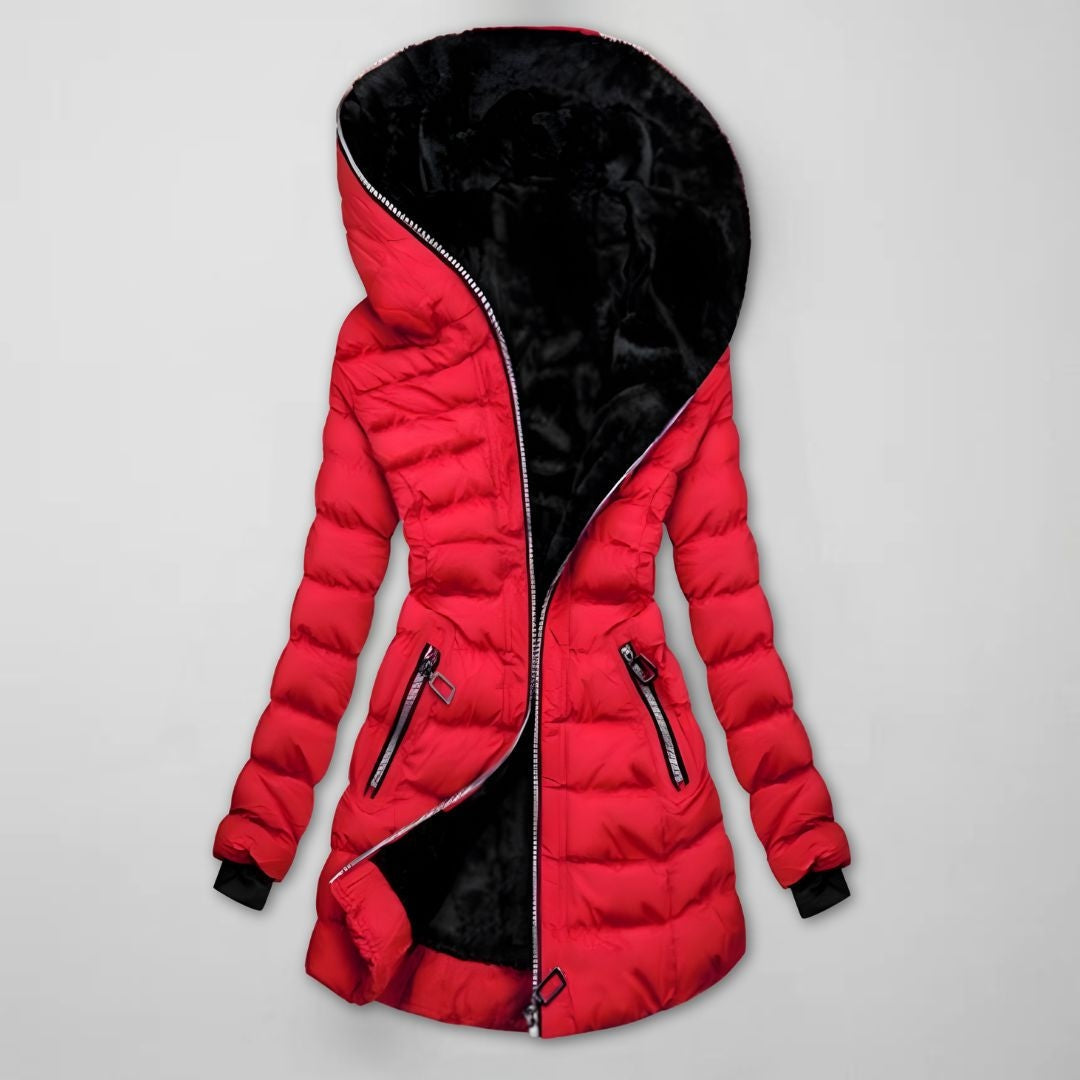 Parka matelassée à capuche doublée en polaire — Amielle Paris