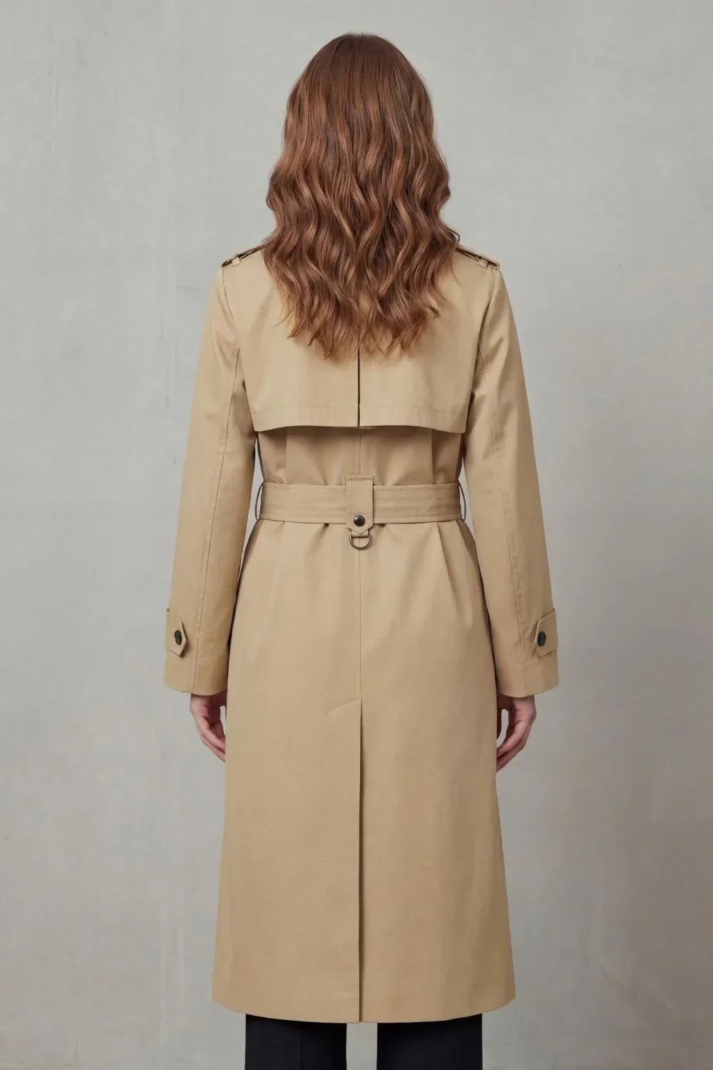 Trench croisé ceinturé à coupe structurée — Amielle Paris
