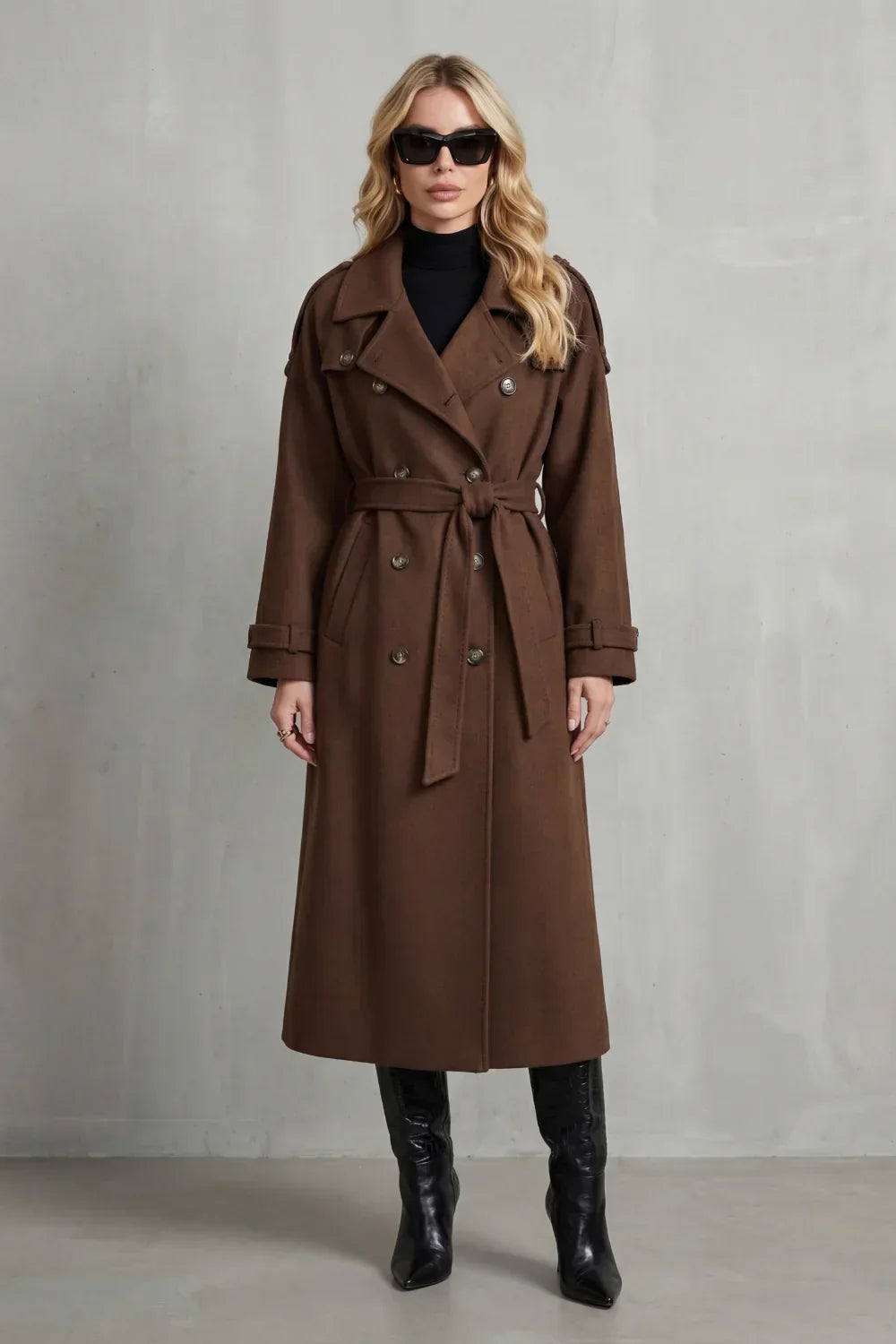 Trench ample croisé à épaules tombantes — Amielle Paris