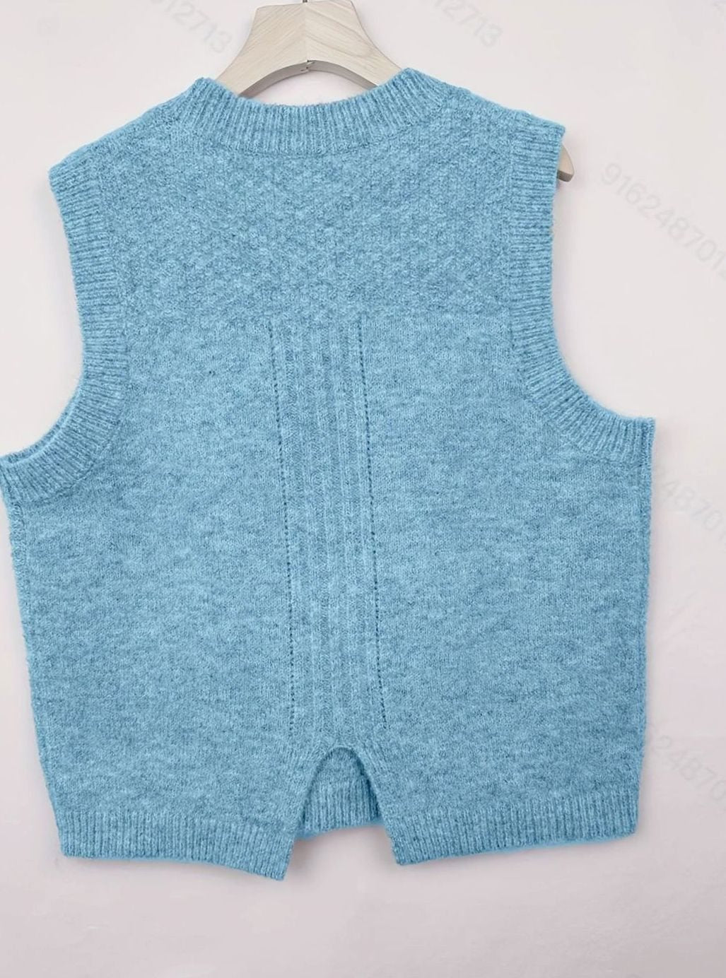 Pull sans manches à torsades et losanges — Amielle Paris