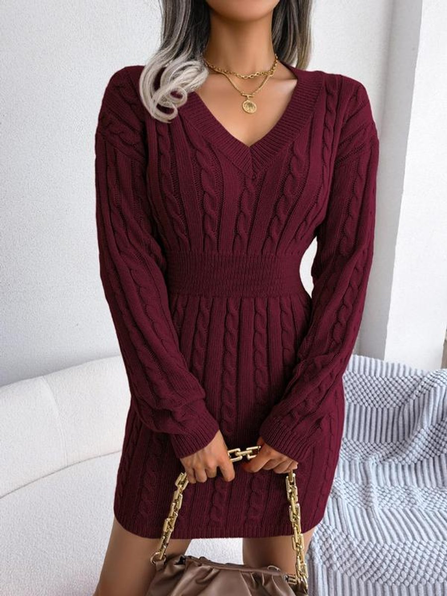 Bianca — Robe courte torsadée à col en V — Amielle Paris