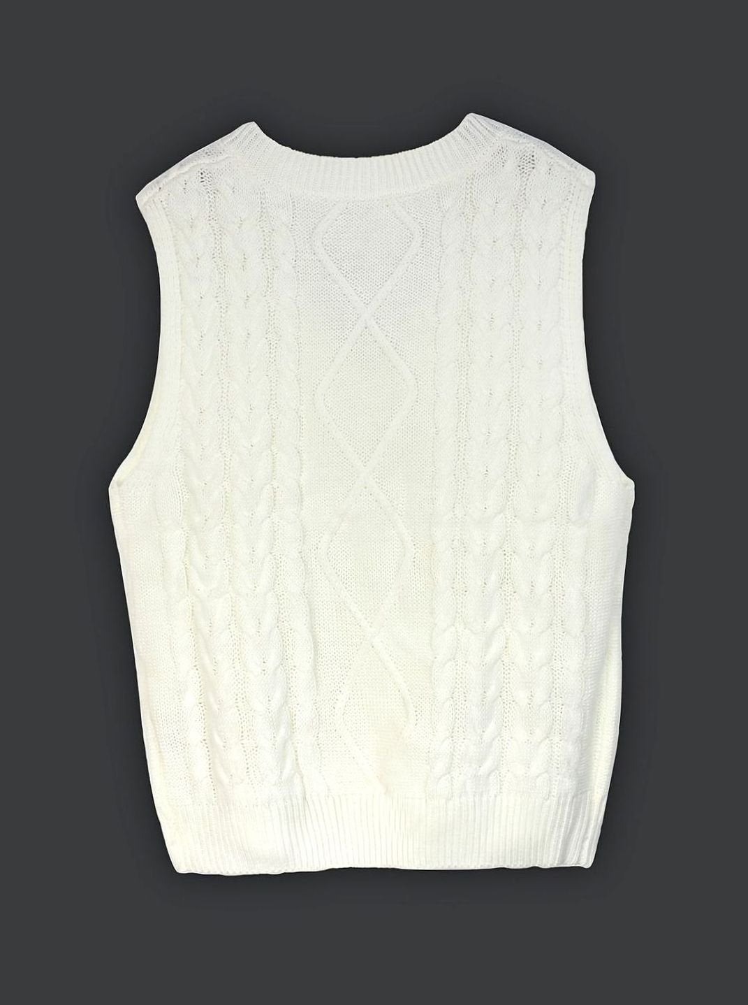 Pull ample sans manches torsadé à col V — Amielle Paris