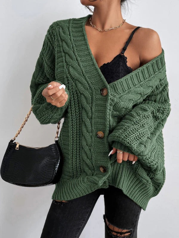 Gilet ample torsadé à col V — Amielle Paris