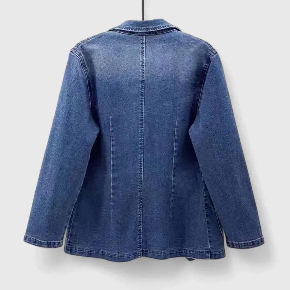 Blazer en jean à revers et bouton unique — Amielle Paris
