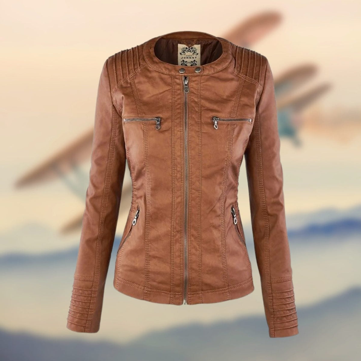 Veste de motard à poches zippées — Amielle Paris