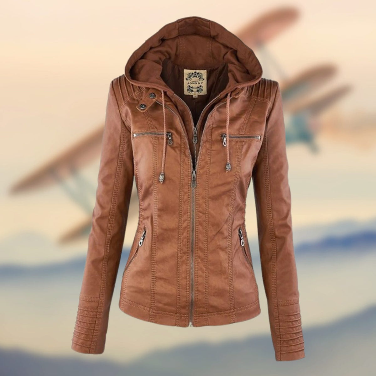 Veste de motard à poches zippées — Amielle Paris