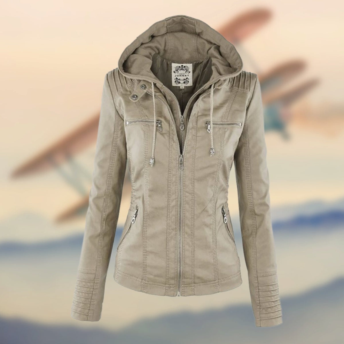 Veste de motard à poches zippées — Amielle Paris