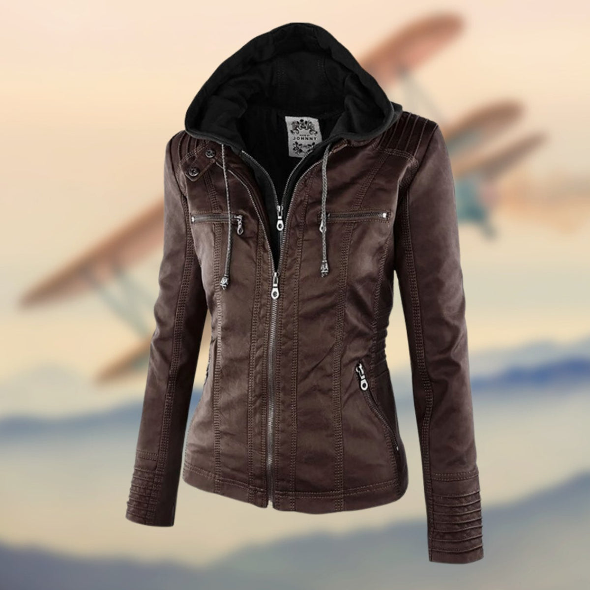 Veste de motard à poches zippées — Amielle Paris